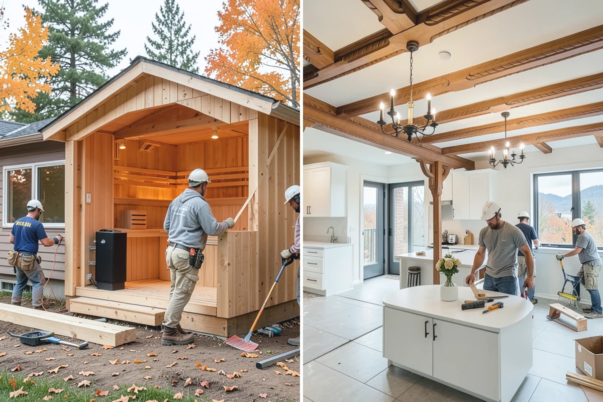 Wood Stove Installation in Wilkeson, Pierce County, WA - Position the stove and build the hearth protection