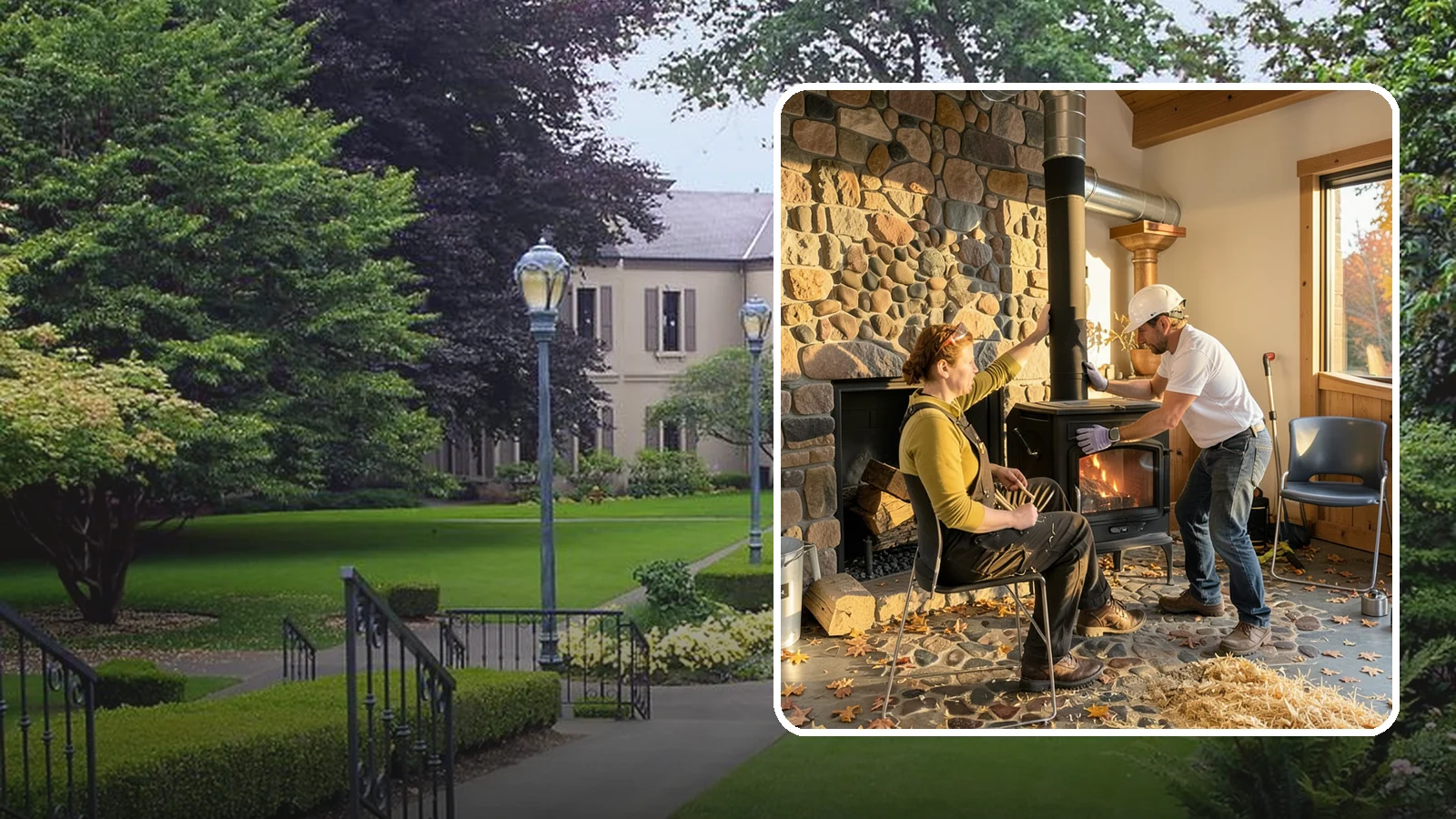 Wood Stove Installation in Woodinville, King County, WA - EPA-certified wood stoves installed with safe clearances and code-approved chimney systems.