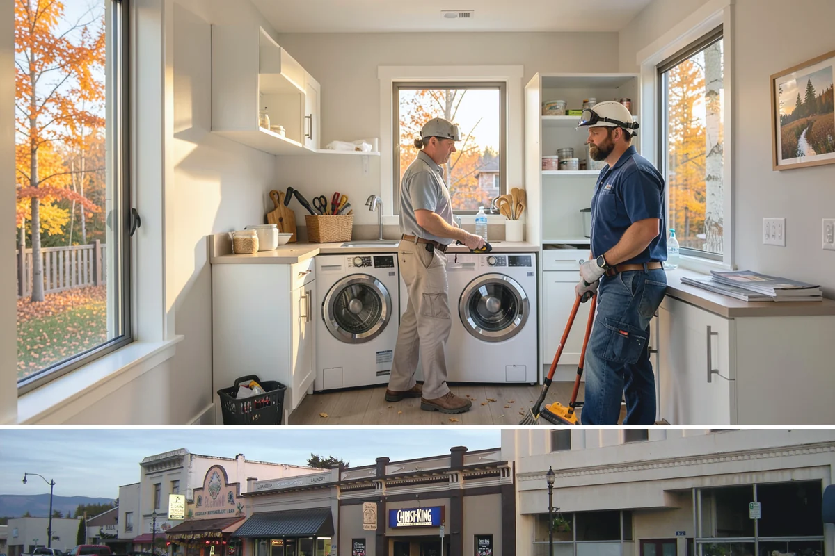 Wood Window Installation in Burlington, Skagit County, WA - Wood windows are best installed and finished during drier weather to protect exposed material, and we carefully cover openings...