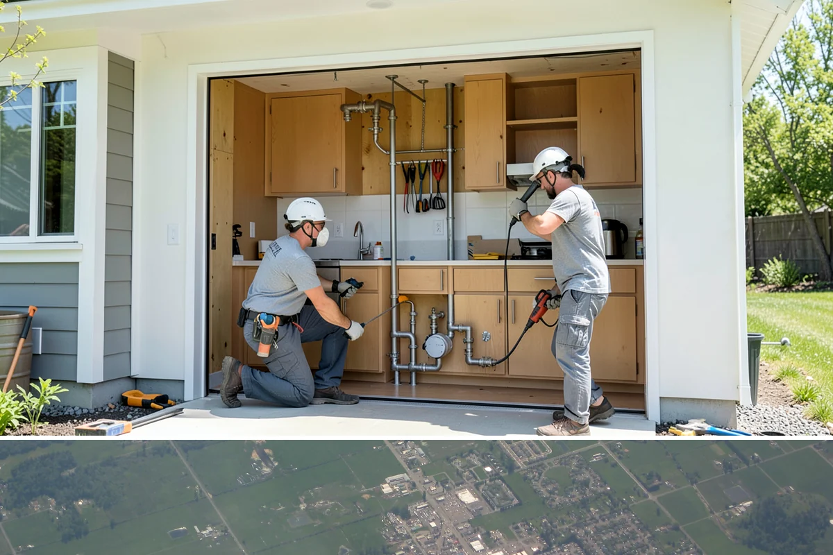 Wood Window Installation in Enumclaw, King County, WA - Wood windows are best installed and finished during drier weather to protect exposed material, and we carefully cover openings...
