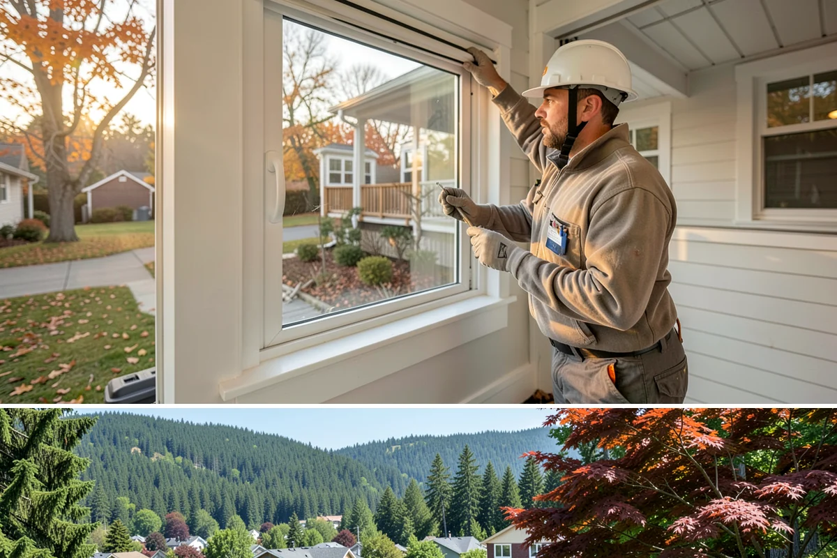 Wood Window Installation in Index, Snohomish County, WA - Wood windows are best installed and finished during drier weather to protect exposed material, and we carefully cover openings...