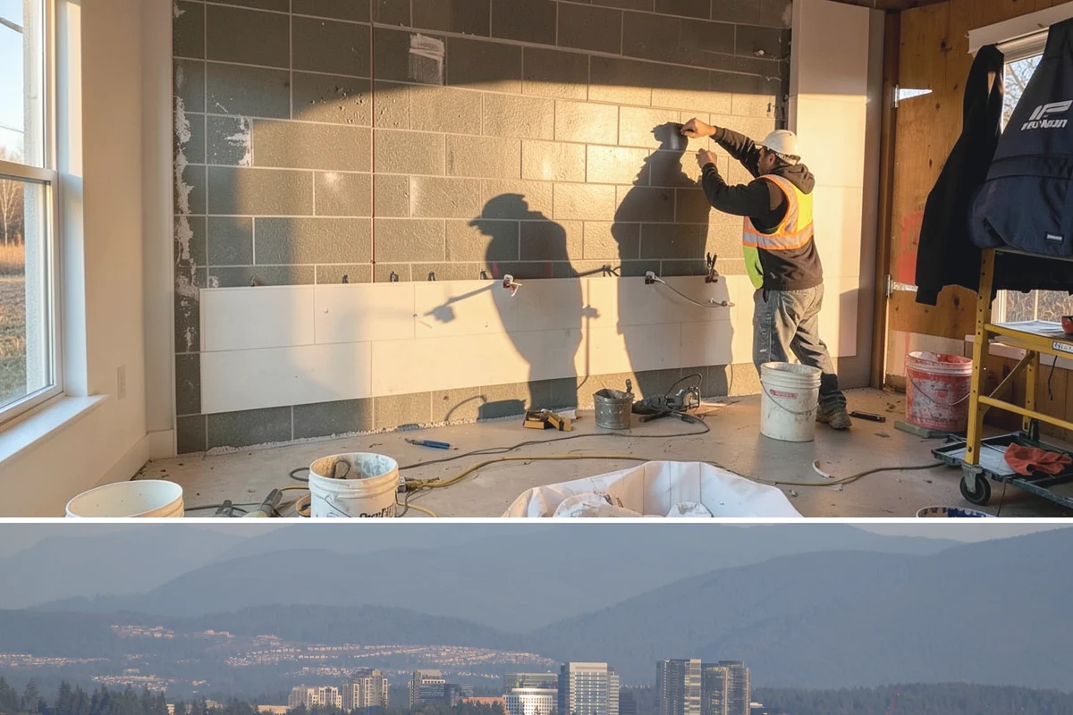 Wood Window Installation in Medina, King County, WA - Wood windows are best installed and finished during drier weather to protect exposed material, and we carefully cover openings...
