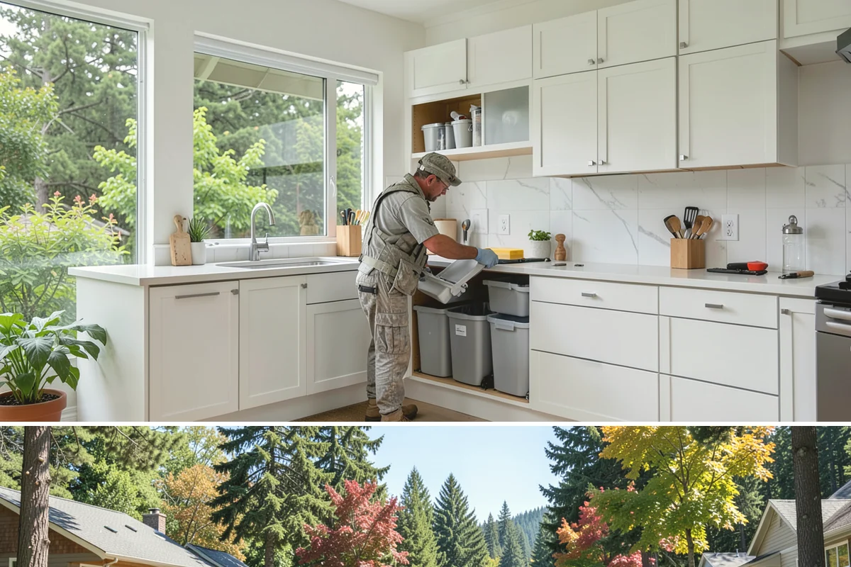 Wood Window Installation in Orting, Pierce County, WA - Wood windows are best installed and finished during drier weather to protect exposed material, and we carefully cover openings...
