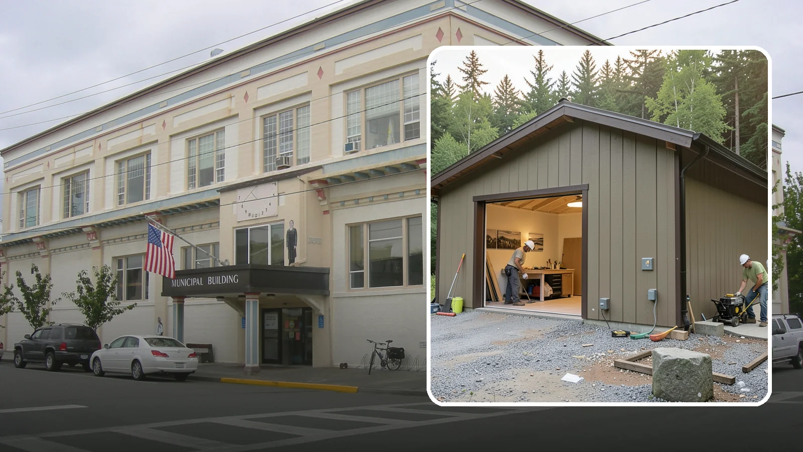Workshop Construction in Anacortes, Skagit County, WA - A dedicated workshop building equipped with power, lighting, and durable finishes.