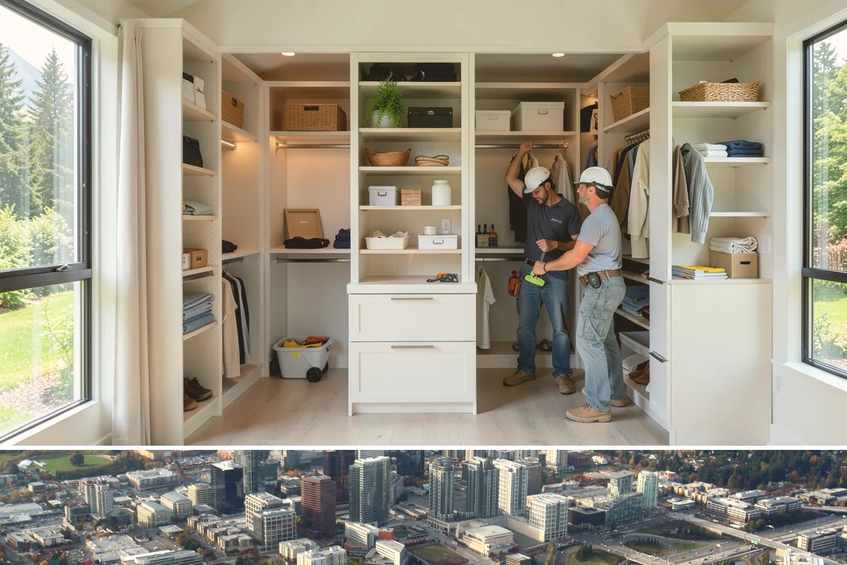 Workshop Construction in Bellevue, King County, WA - We frame and dry-in during the summer so interior wiring and finishing can continue through the wet season.