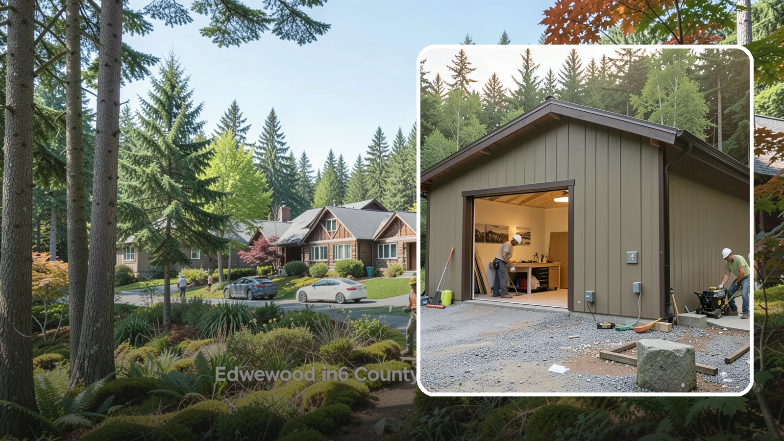 Workshop Construction in Edgewood, Pierce County, WA - A dedicated workshop building equipped with power, lighting, and durable finishes.