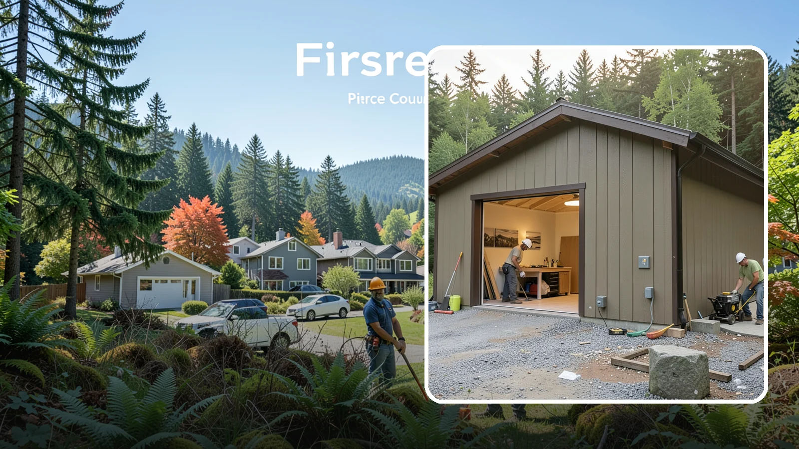 Workshop Construction in Fircrest, Pierce County, WA - A dedicated workshop building equipped with power, lighting, and durable finishes.