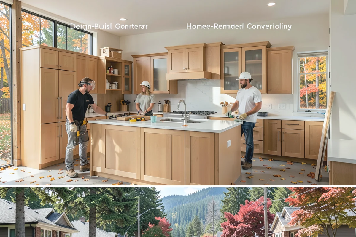 Workshop Construction in Hunts Point, King County, WA - We frame and dry-in during the summer so interior wiring and finishing can continue through the wet season.