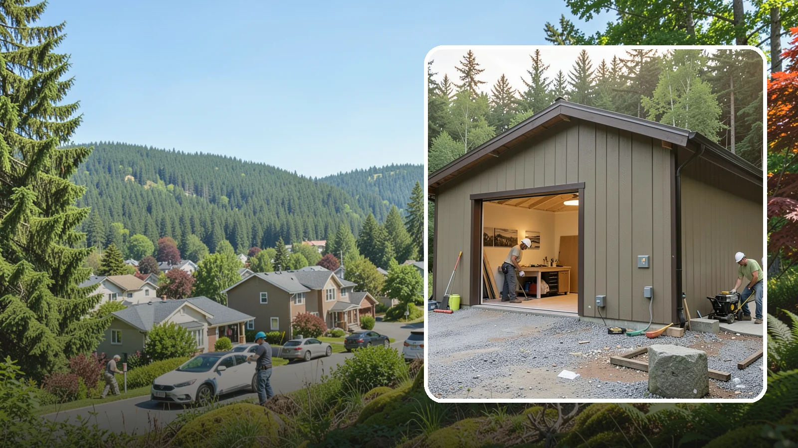 Workshop Construction in Index, Snohomish County, WA - A dedicated workshop building equipped with power, lighting, and durable finishes.