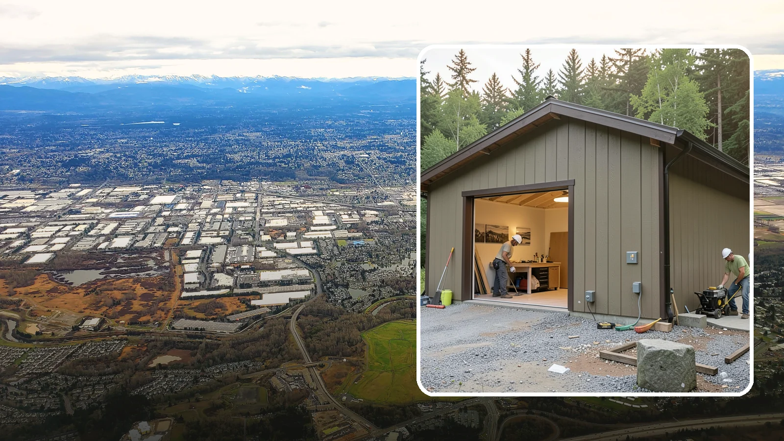 Workshop Construction in Kent, King County, WA - A dedicated workshop building equipped with power, lighting, and durable finishes.