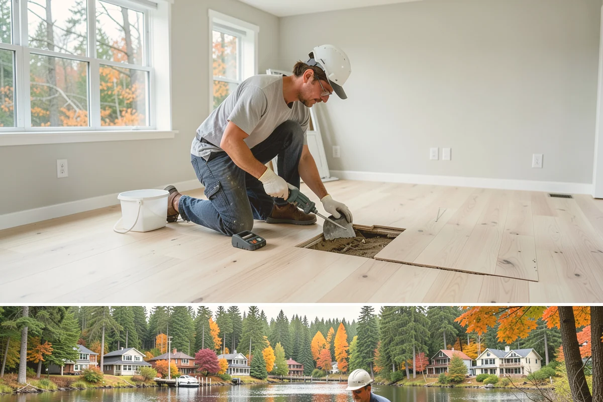 Workshop Construction in La Conner, Skagit County, WA - We frame and dry-in during the summer so interior wiring and finishing can continue through the wet season.