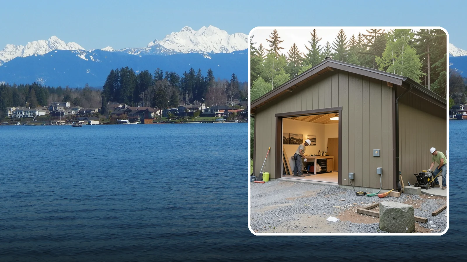 Workshop Construction in Lake Stevens, Snohomish County, WA - A dedicated workshop building equipped with power, lighting, and durable finishes.