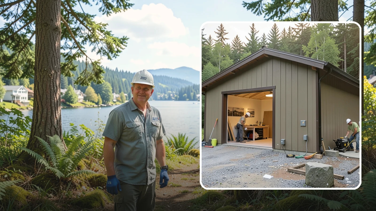 Workshop Construction in Milton, King County, WA - A dedicated workshop building equipped with power, lighting, and durable finishes.