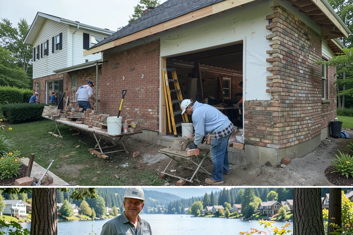 Workshop Construction in Milton, King County, WA - We frame and dry-in during the summer so interior wiring and finishing can continue through the wet season.