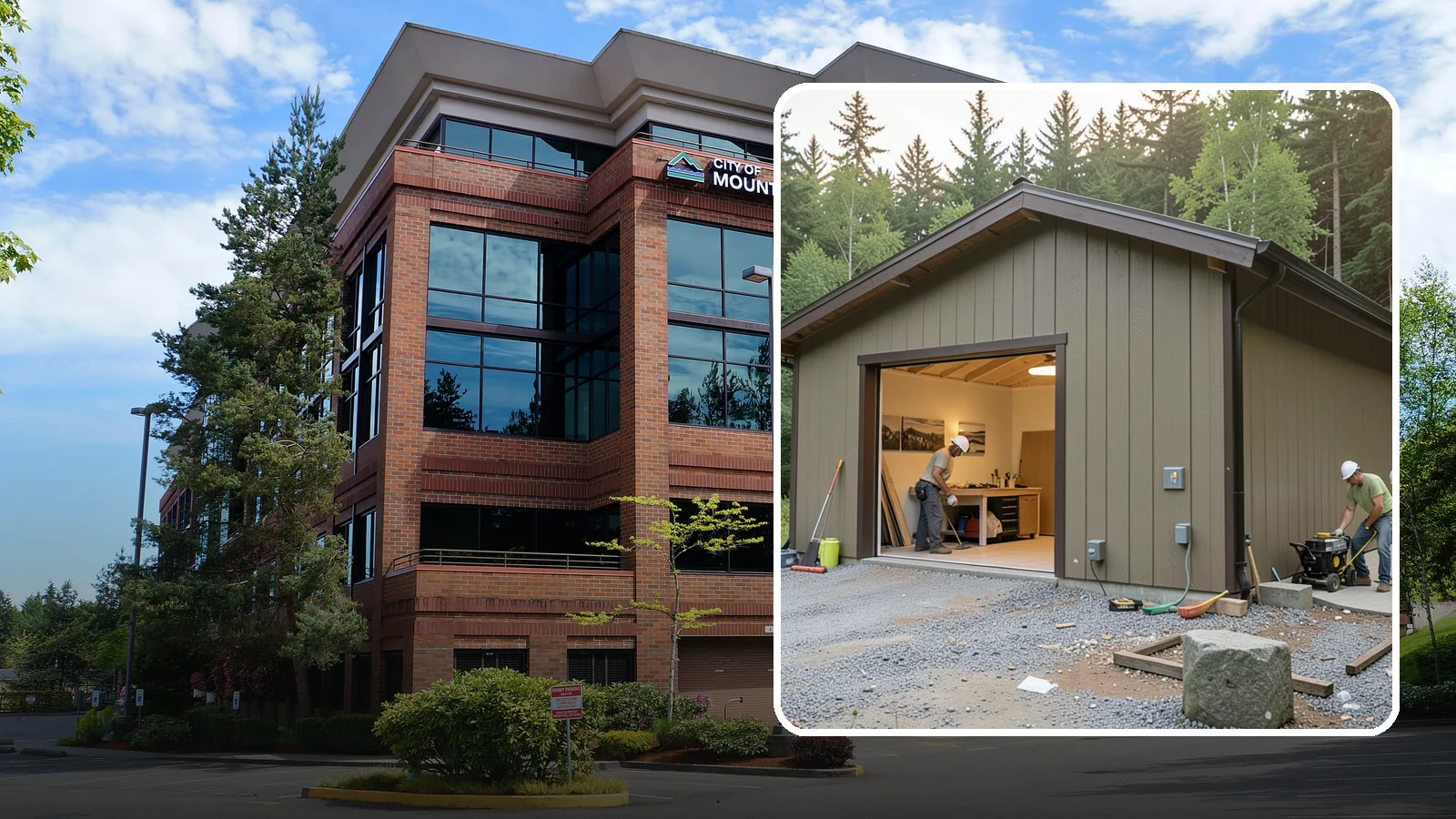 Workshop Construction in Mountlake Terrace, Snohomish County, WA - A dedicated workshop building equipped with power, lighting, and durable finishes.