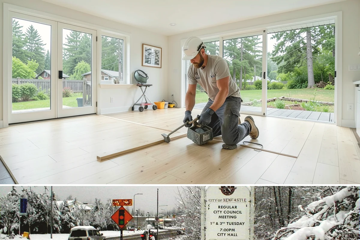 Workshop Construction in Newcastle, King County, WA - We frame and dry-in during the summer so interior wiring and finishing can continue through the wet season.