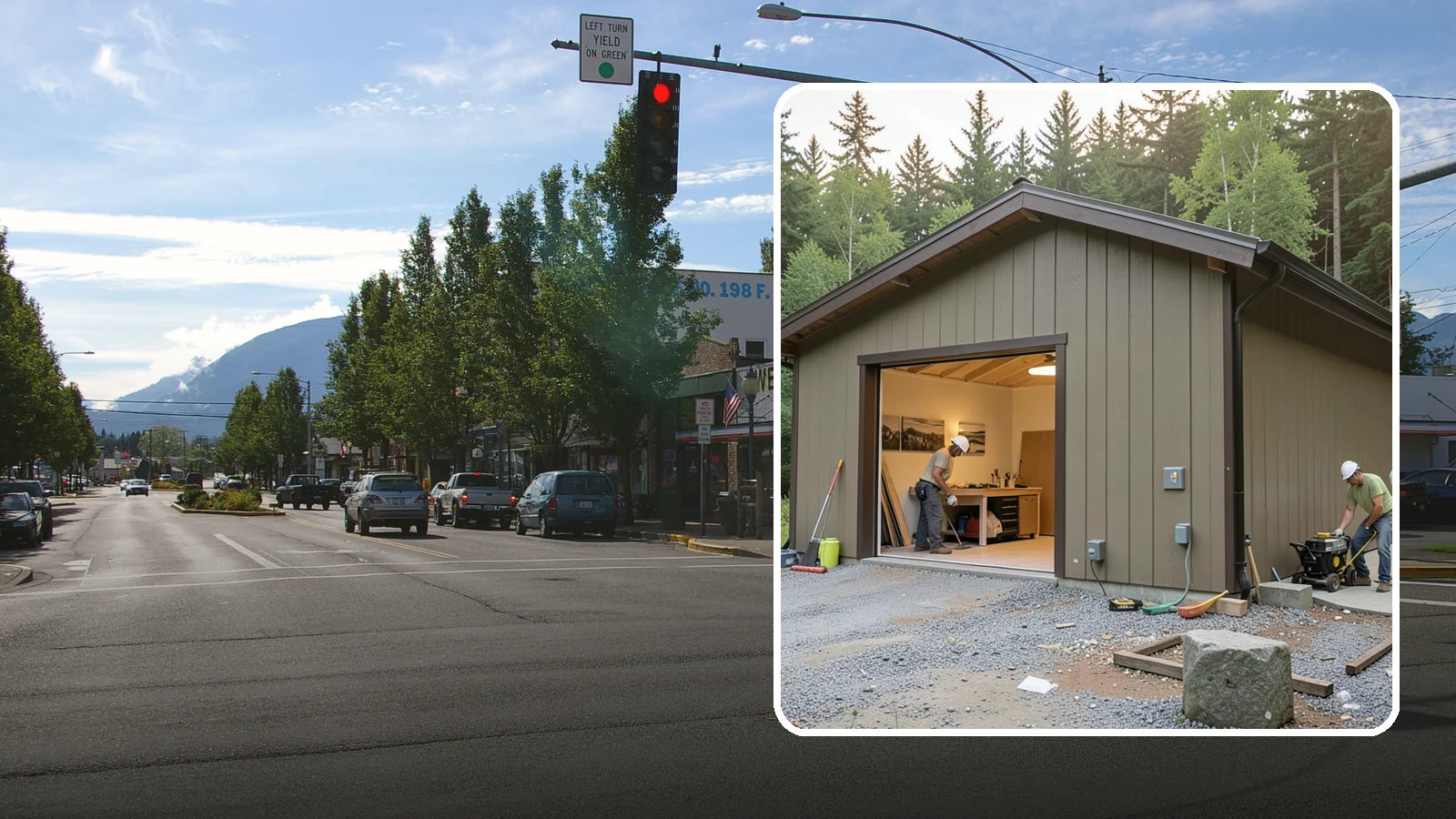 Workshop Construction in North Bend, King County, WA - A dedicated workshop building equipped with power, lighting, and durable finishes.