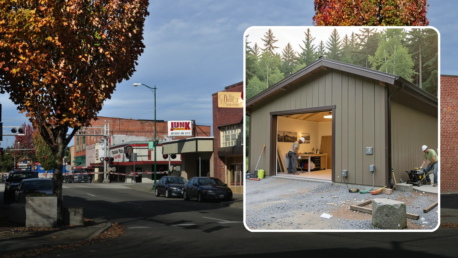 Workshop Construction in Puyallup, Pierce County, WA - A dedicated workshop building equipped with power, lighting, and durable finishes.