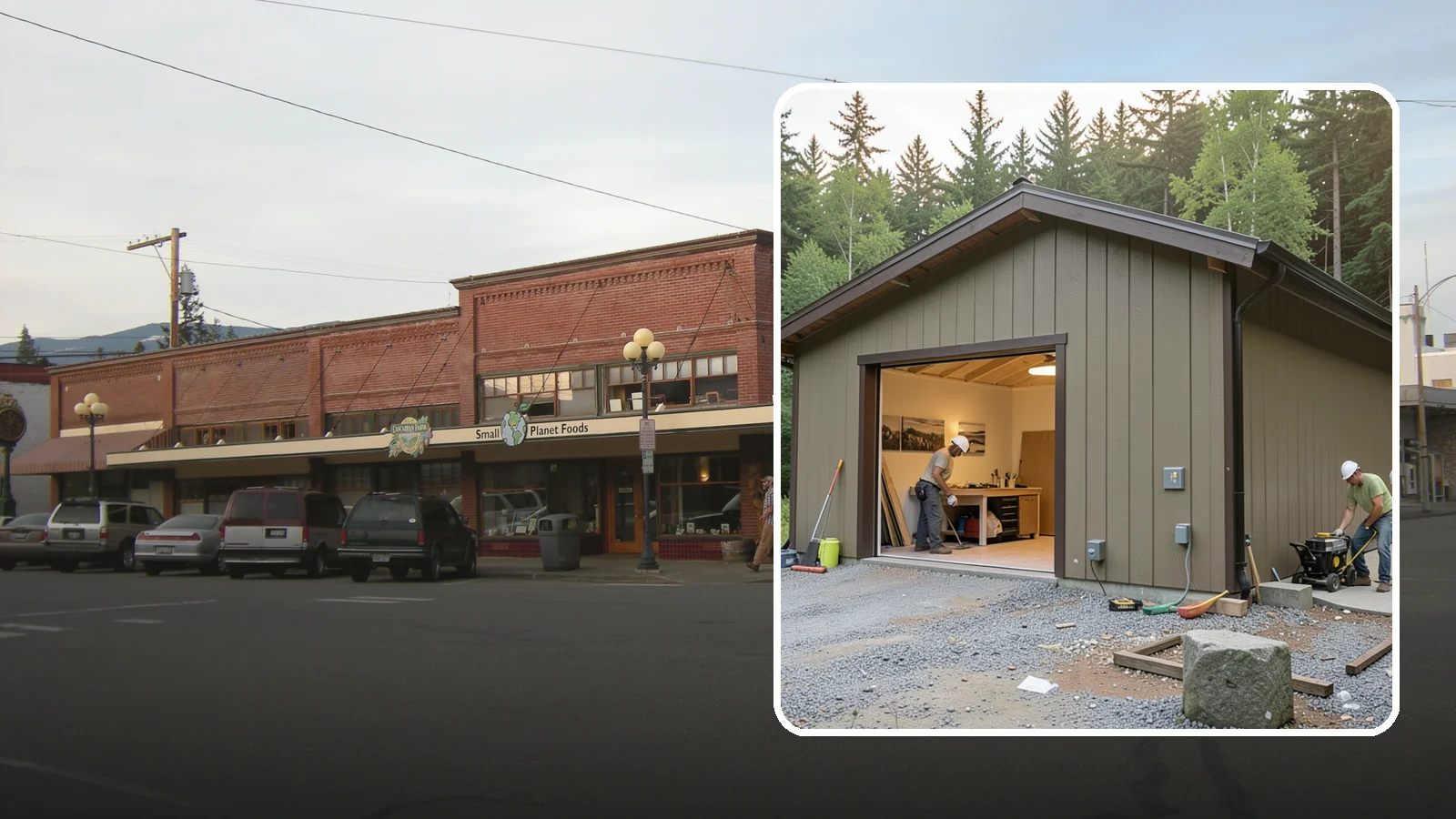 Workshop Construction in Sedro-Woolley, Skagit County, WA - A dedicated workshop building equipped with power, lighting, and durable finishes.