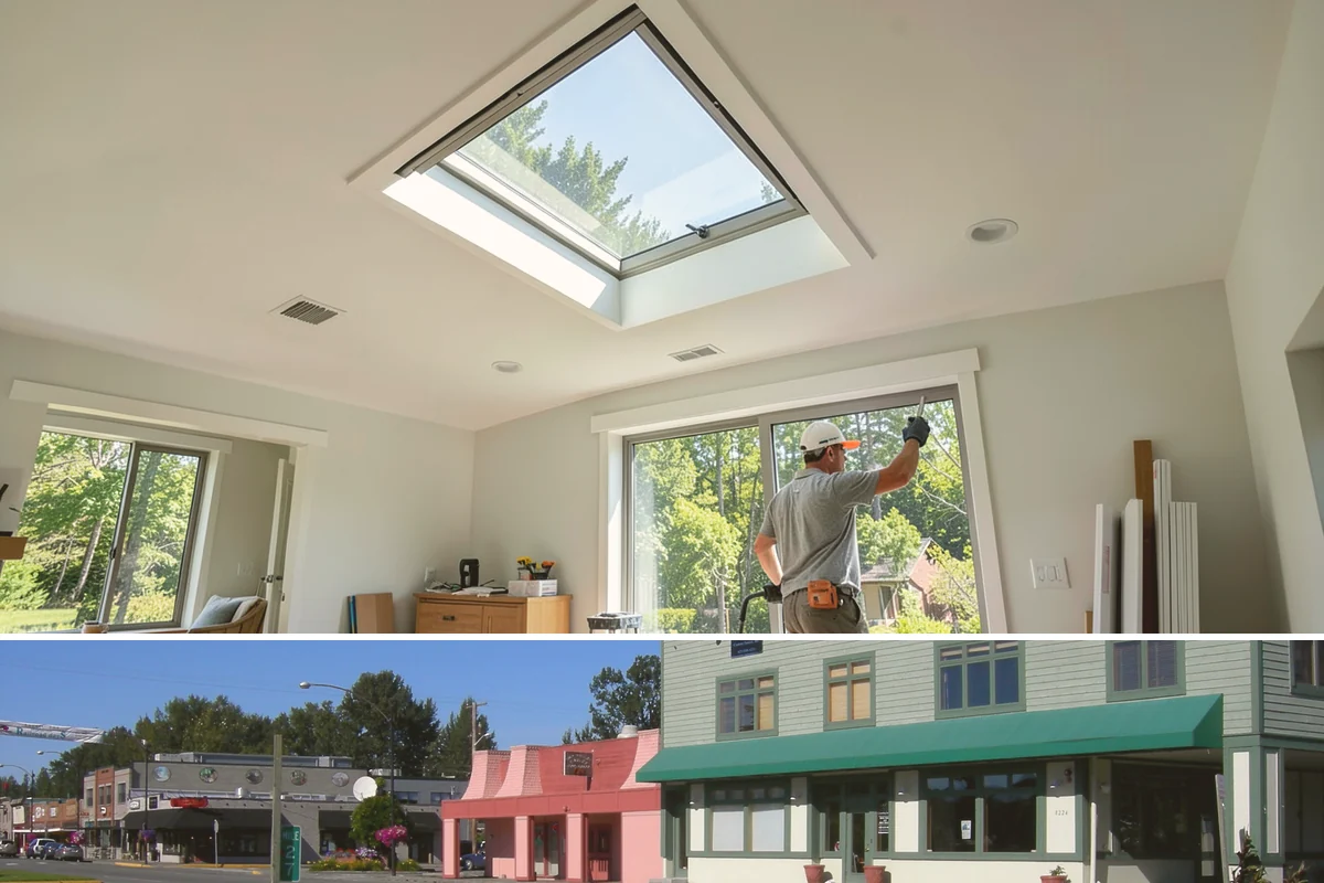 Workshop Construction in Snoqualmie, King County, WA - We frame and dry-in during the summer so interior wiring and finishing can continue through the wet season.