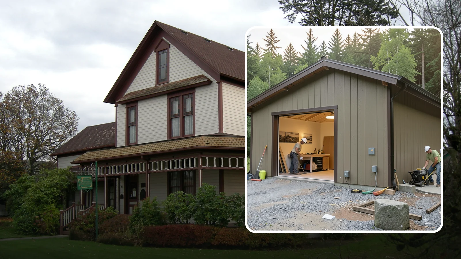 Workshop Construction in Sumner, Pierce County, WA - A dedicated workshop building equipped with power, lighting, and durable finishes.