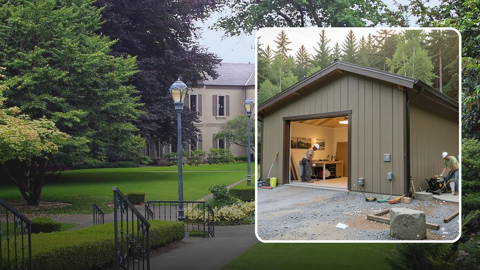 Workshop Construction in Woodinville, King County, WA - A dedicated workshop building equipped with power, lighting, and durable finishes.