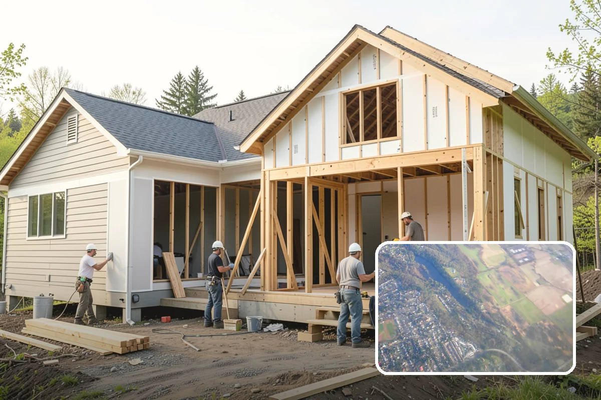 Wraparound Addition in Algona, King County, WA - Adds substantial square footage across multiple sides