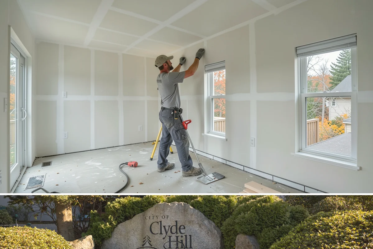 Wraparound Addition in Clyde Hill, King County, WA - Given the extensive roof and wall work, we sequence framing and dry-in through the dry summer season.