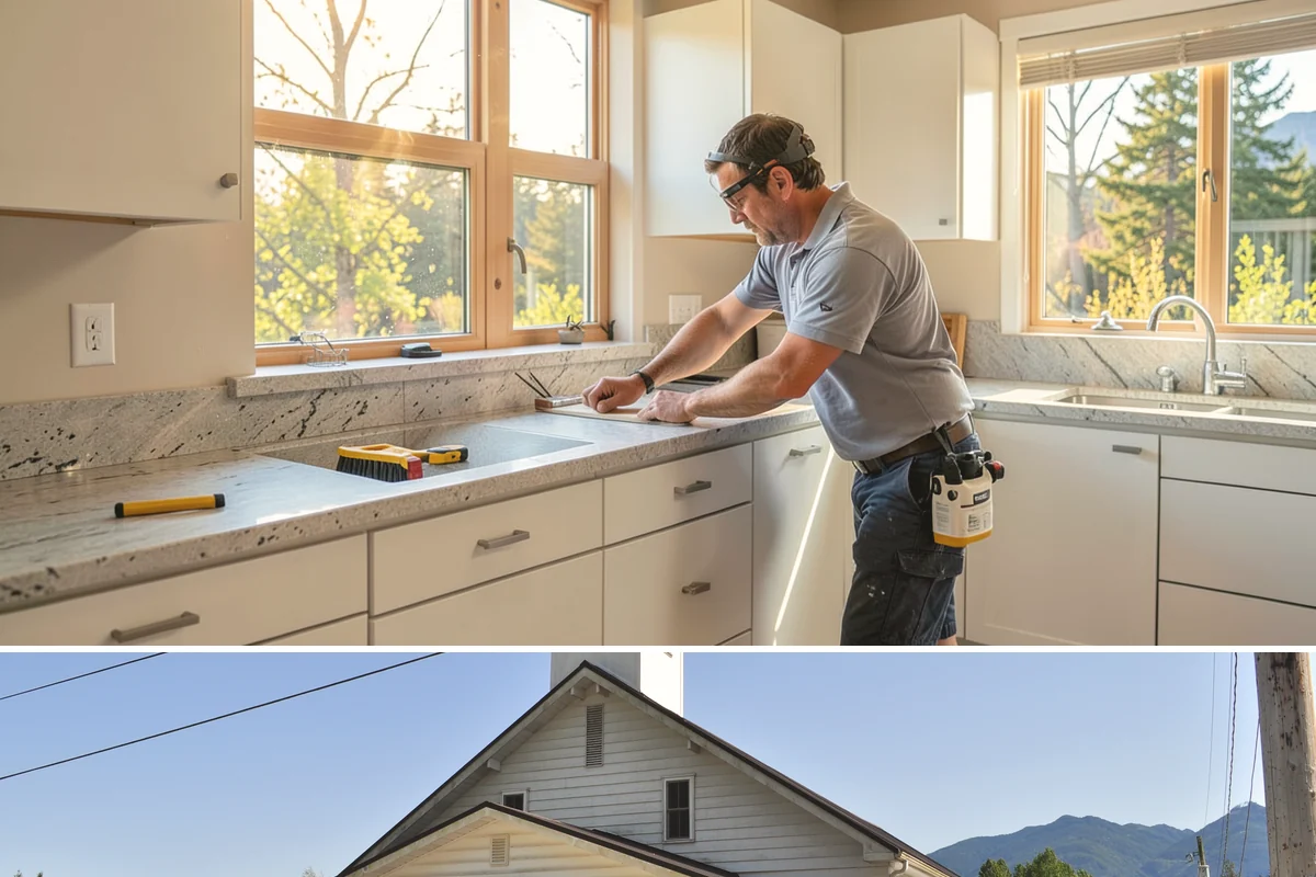 Wraparound Addition in Concrete, Skagit County, WA - Given the extensive roof and wall work, we sequence framing and dry-in through the dry summer season.