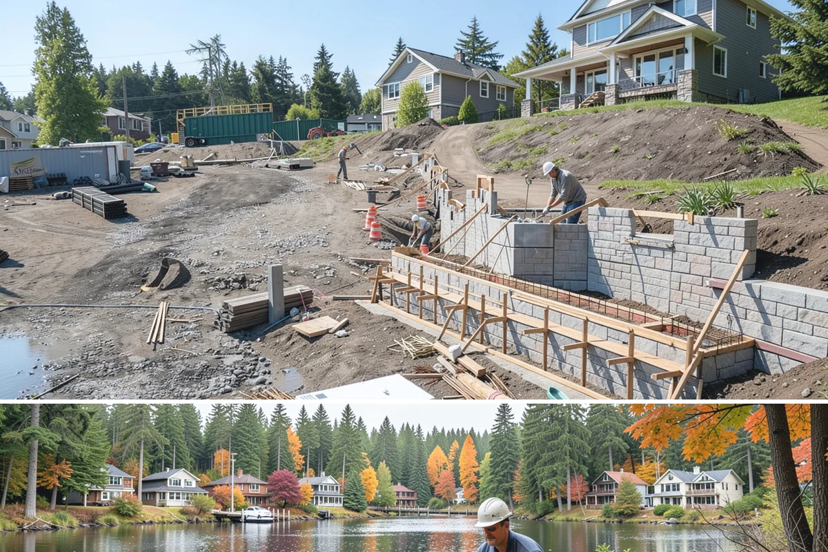 Wraparound Addition in La Conner, Skagit County, WA - Given the extensive roof and wall work, we sequence framing and dry-in through the dry summer season.