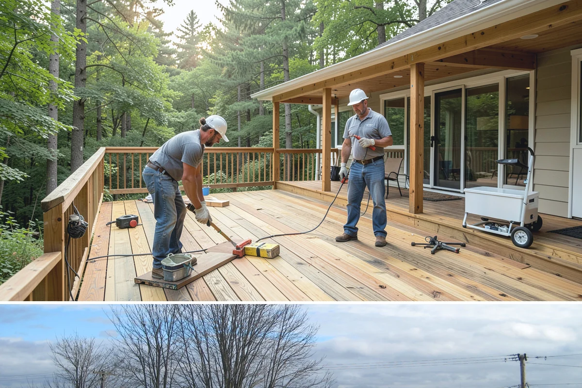 Wraparound Addition in Langley, Island County, WA - Given the extensive roof and wall work, we sequence framing and dry-in through the dry summer season.
