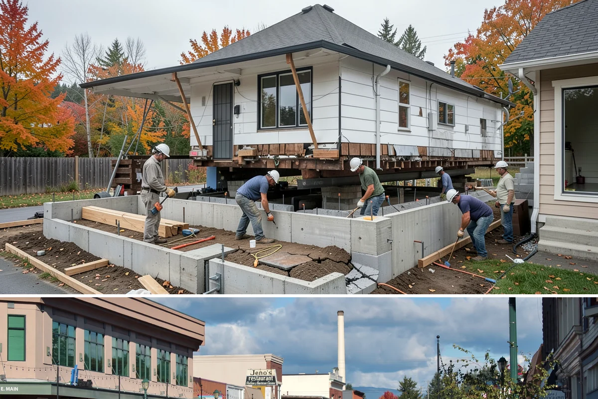 Wraparound Addition in Monroe, Snohomish County, WA - Given the extensive roof and wall work, we sequence framing and dry-in through the dry summer season.