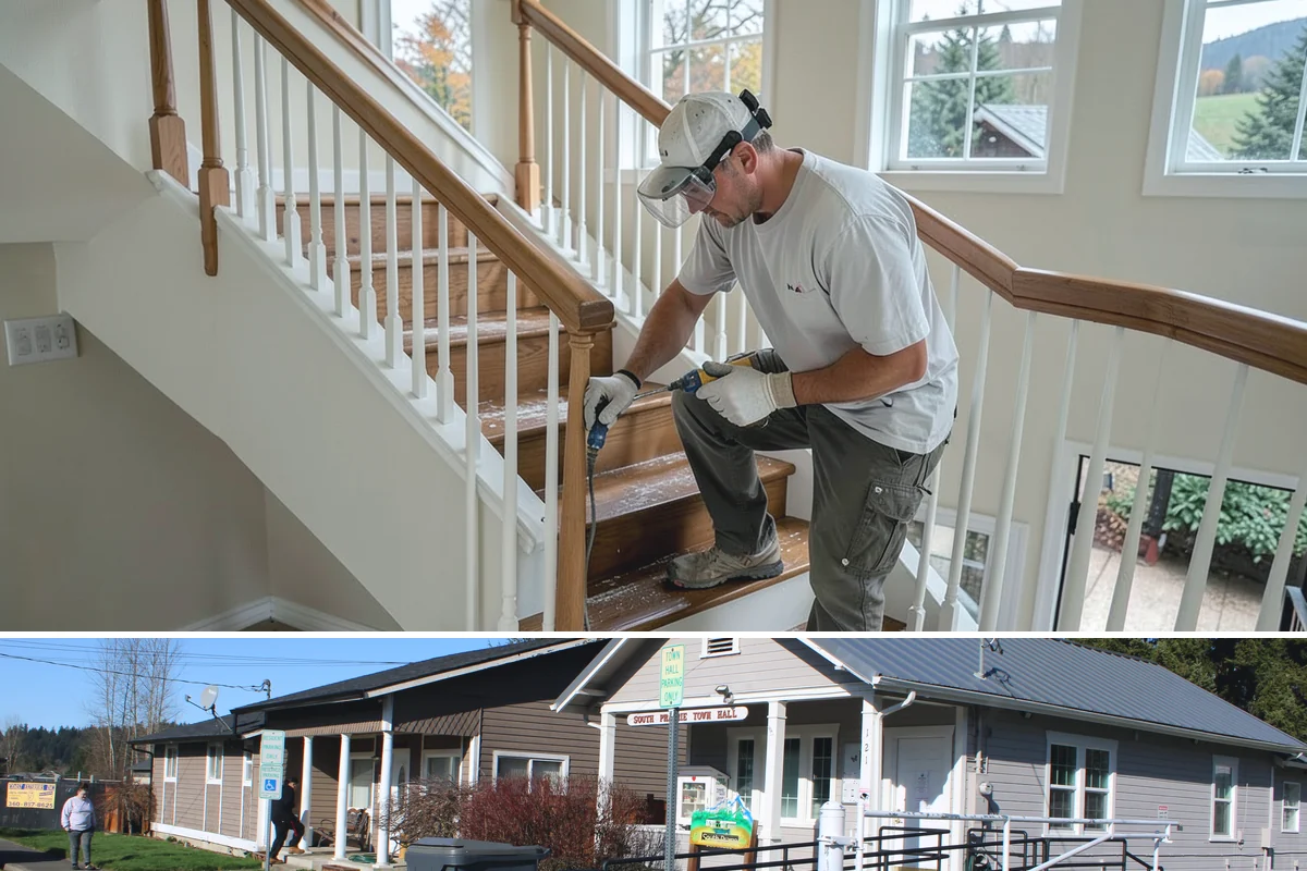 Wraparound Addition in South Prairie, Pierce County, WA - Given the extensive roof and wall work, we sequence framing and dry-in through the dry summer season.