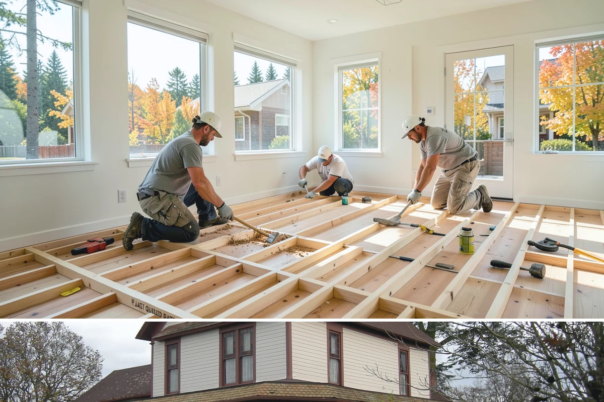 Wraparound Addition in Sumner, Pierce County, WA - Given the extensive roof and wall work, we sequence framing and dry-in through the dry summer season.