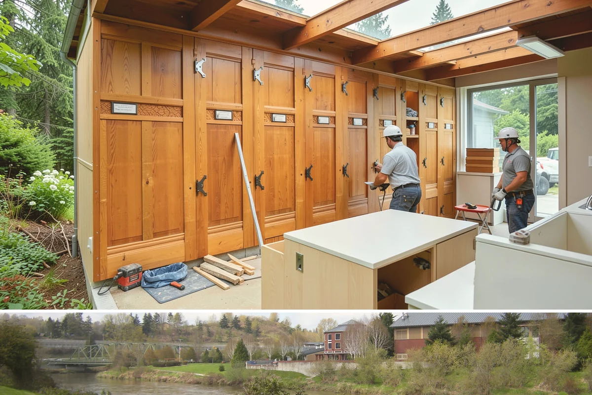 Wraparound Addition in Tukwila, King County, WA - Given the extensive roof and wall work, we sequence framing and dry-in through the dry summer season.