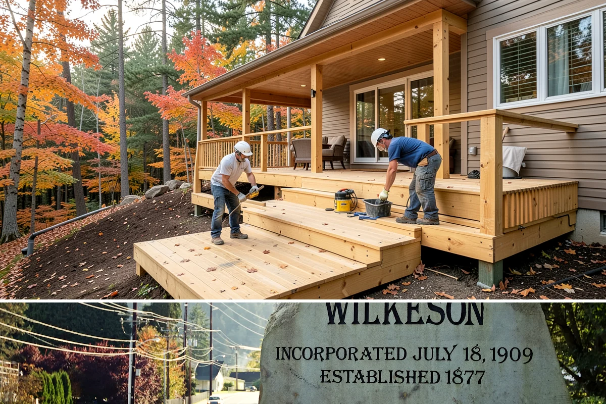 Wraparound Addition in Wilkeson, Pierce County, WA - Given the extensive roof and wall work, we sequence framing and dry-in through the dry summer season.
