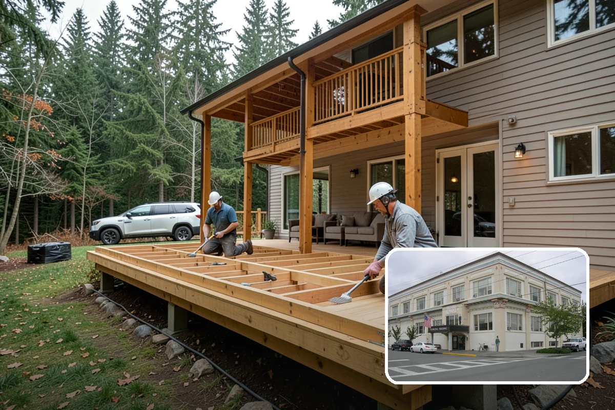 Wraparound Porch Construction in Anacortes, Skagit County, WA - Adds iconic, timeless curb appeal