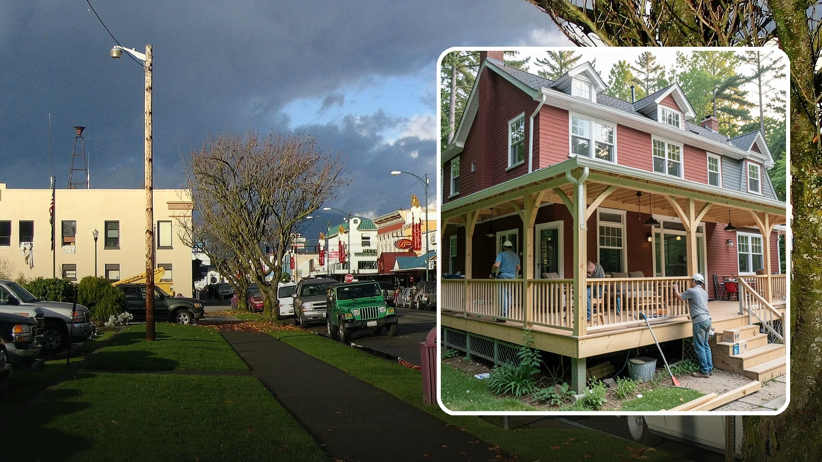 Wraparound Porch Construction in Arlington, Snohomish County, WA - Wraparound porch construction that wraps your home in classic, usable covered space.