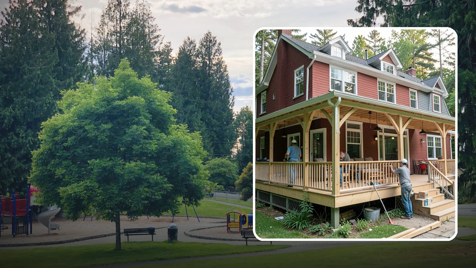 Wraparound Porch Construction in Bonney Lake, Pierce County, WA - Wraparound porch construction that wraps your home in classic, usable covered space.