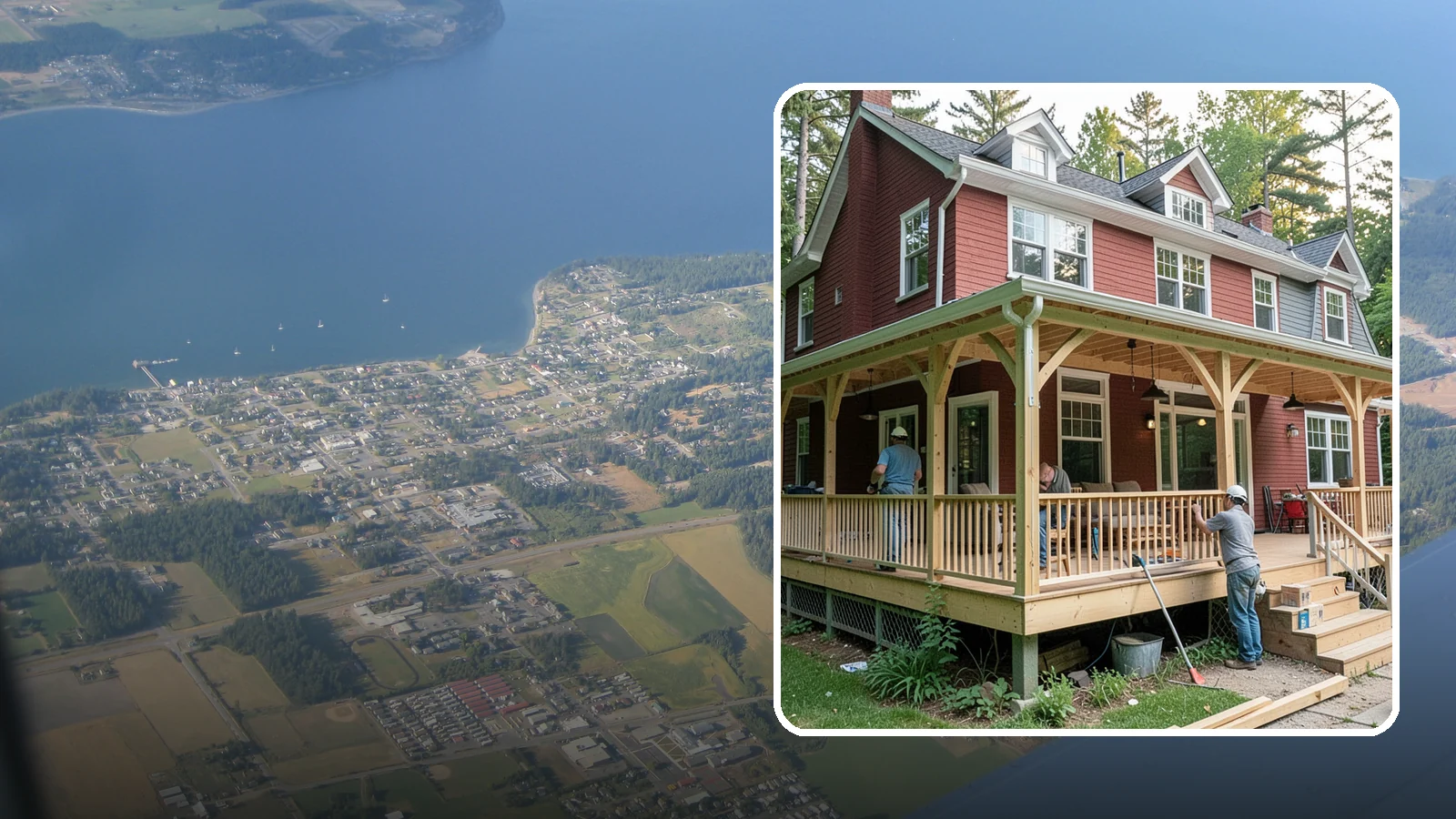 Wraparound Porch Construction in Coupeville, Island County, WA - Wraparound porch construction that wraps your home in classic, usable covered space.