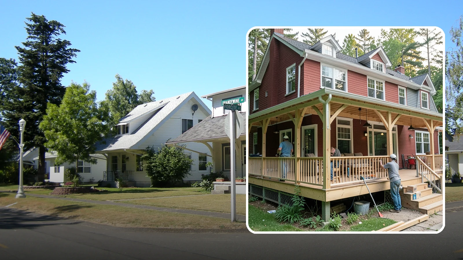 Wraparound Porch Construction in DuPont, Pierce County, WA - Wraparound porch construction that wraps your home in classic, usable covered space.