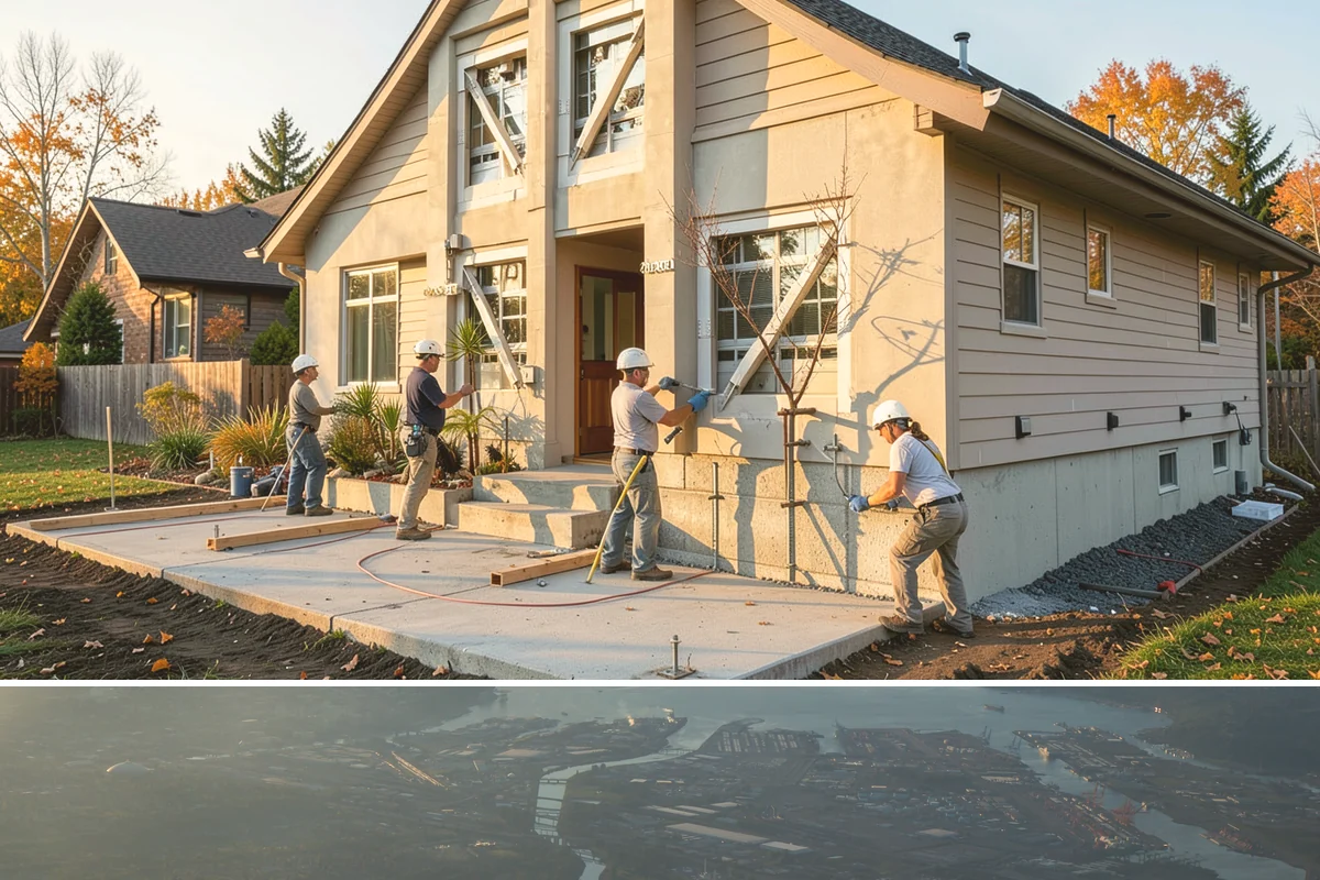 Wraparound Porch Construction in Fife, Pierce County, WA - The extended dry season from summer into early fall is best for the large-scale roof work a wraparound requires.