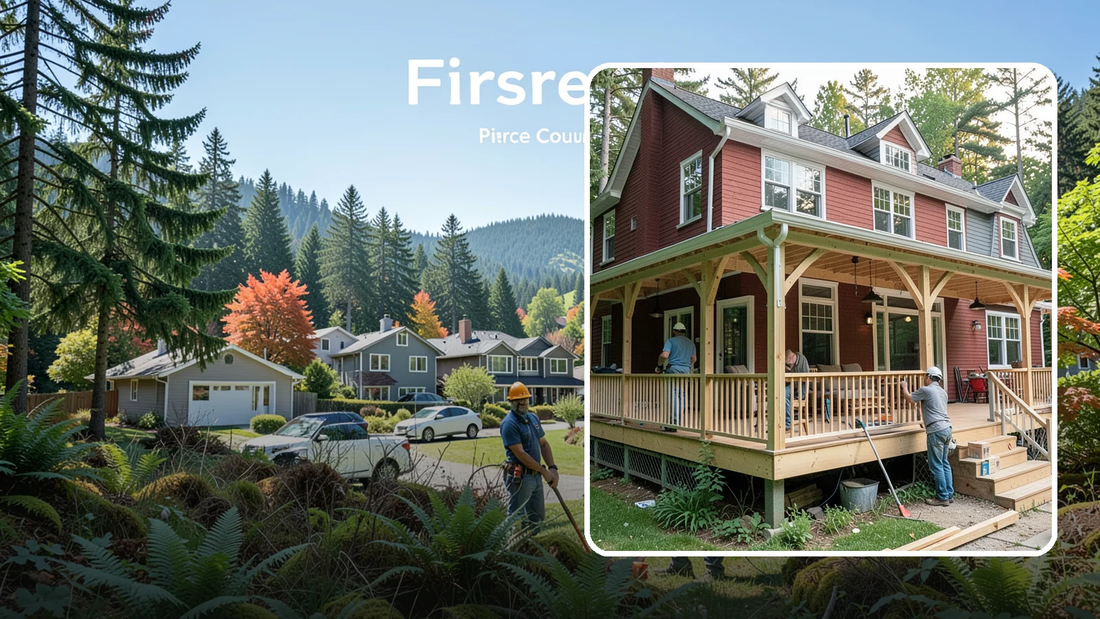 Wraparound Porch Construction in Fircrest, Pierce County, WA - Wraparound porch construction that wraps your home in classic, usable covered space.