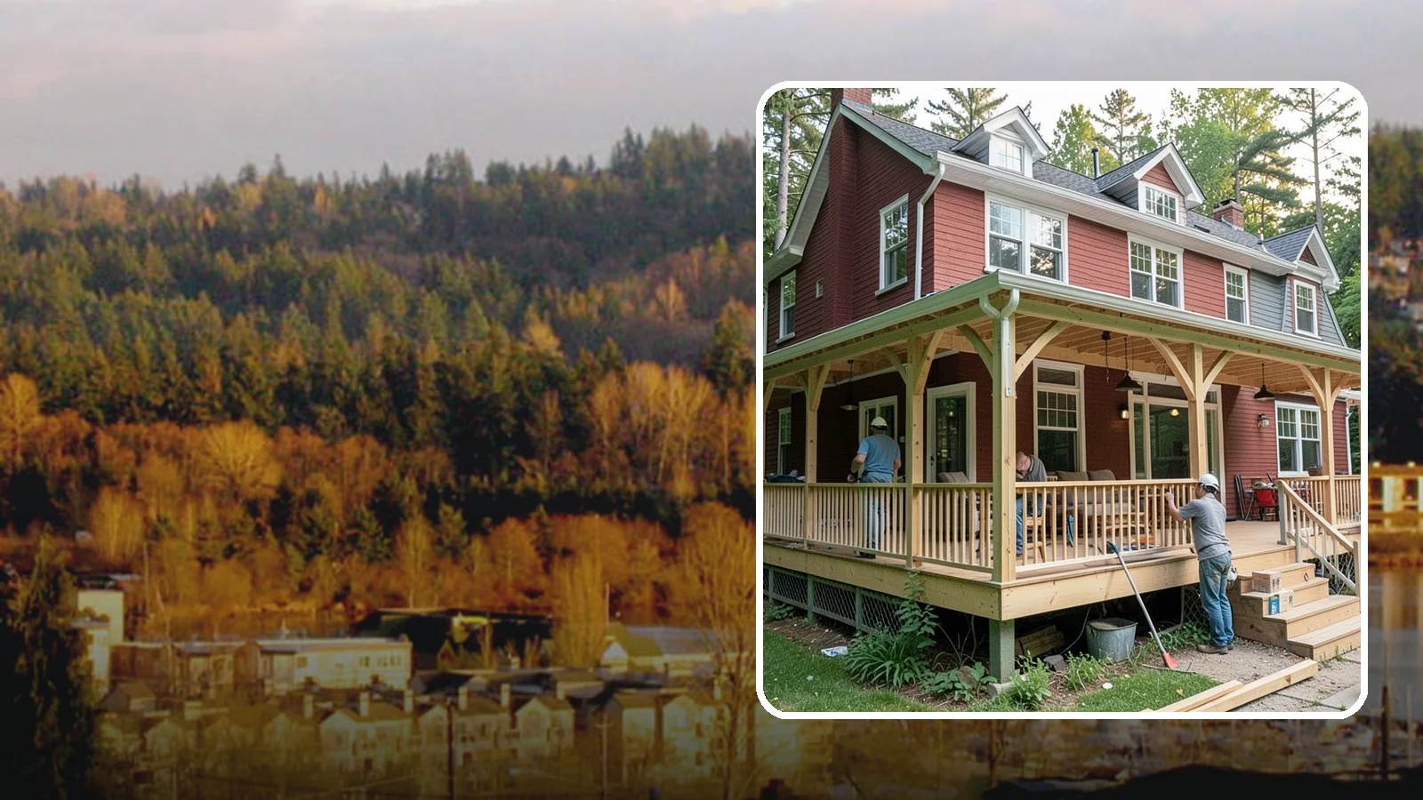 Wraparound Porch Construction in Kenmore, King County, WA - Wraparound porch construction that wraps your home in classic, usable covered space.