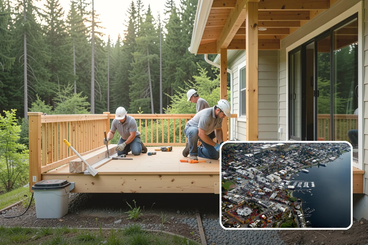 Wraparound Porch Construction in Kirkland, King County, WA - Adds iconic, timeless curb appeal