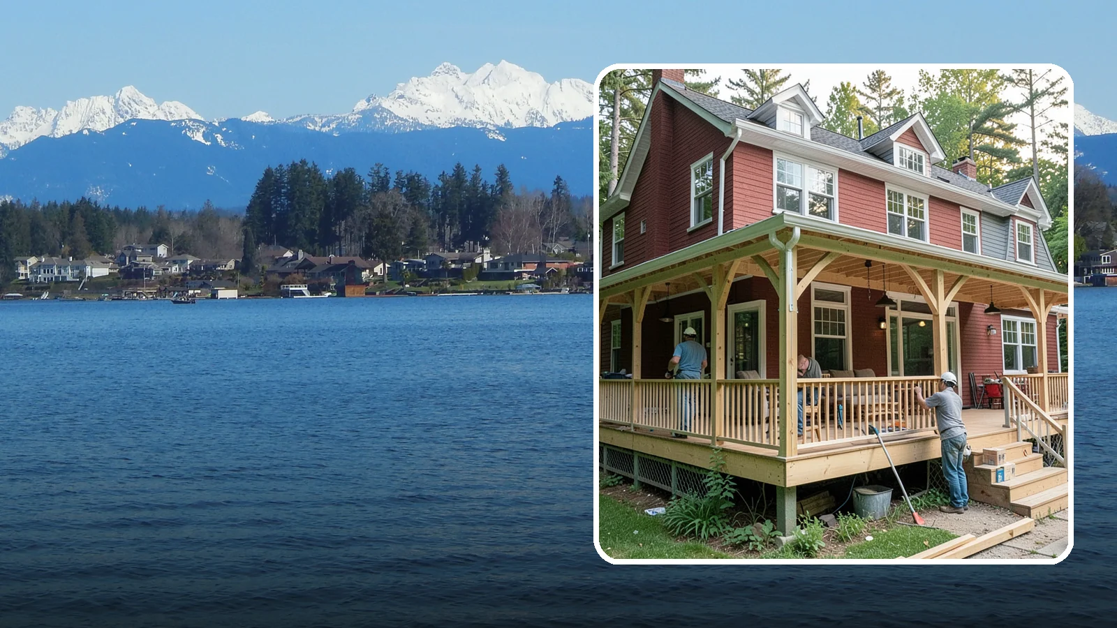 Wraparound Porch Construction in Lake Stevens, Snohomish County, WA - Wraparound porch construction that wraps your home in classic, usable covered space.