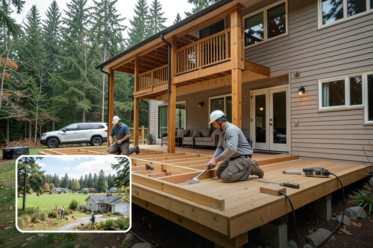 Wraparound Porch Construction in Lyman, Skagit County, WA - Adds iconic, timeless curb appeal