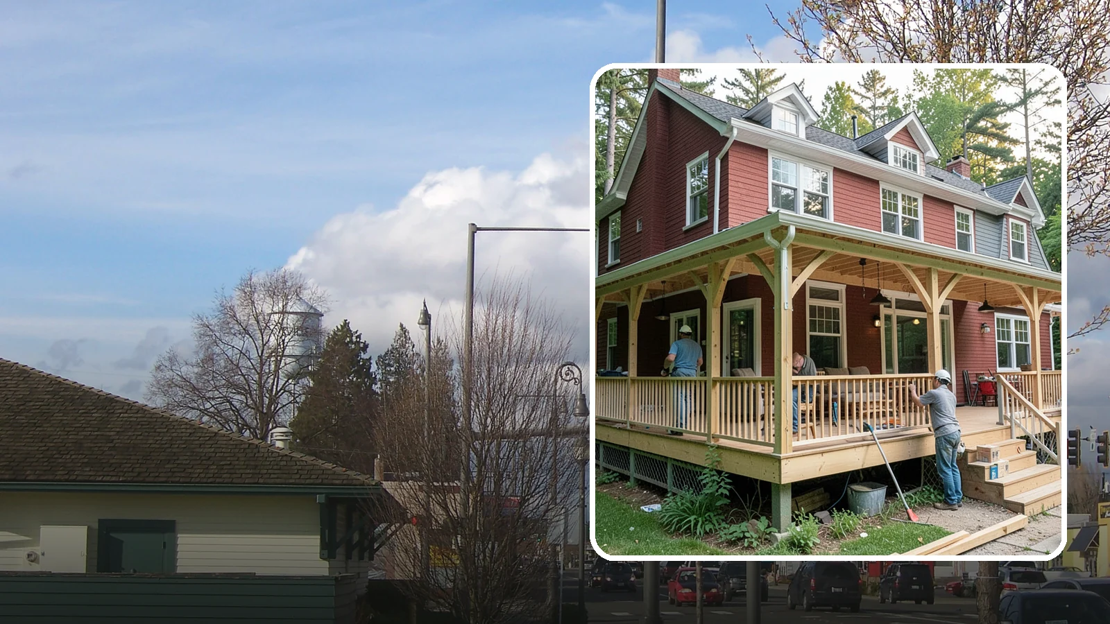 Wraparound Porch Construction in Marysville, Snohomish County, WA - Wraparound porch construction that wraps your home in classic, usable covered space.