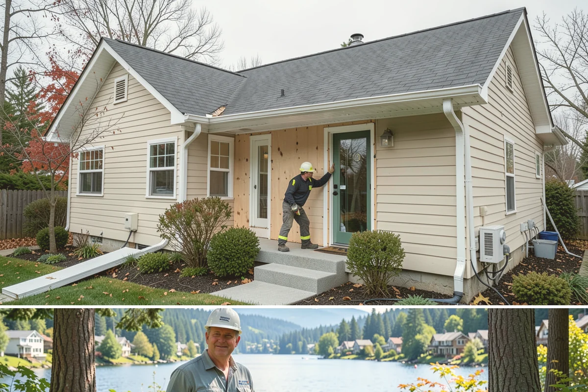 Wraparound Porch Construction in Milton, King County, WA - The extended dry season from summer into early fall is best for the large-scale roof work a wraparound requires.
