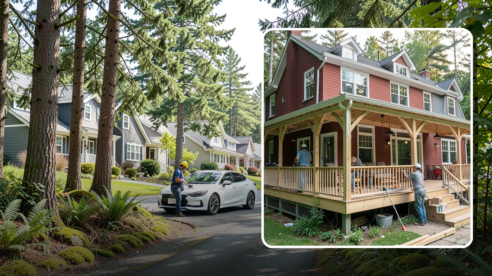 Wraparound Porch Construction in Normandy Park, King County, WA - Wraparound porch construction that wraps your home in classic, usable covered space.